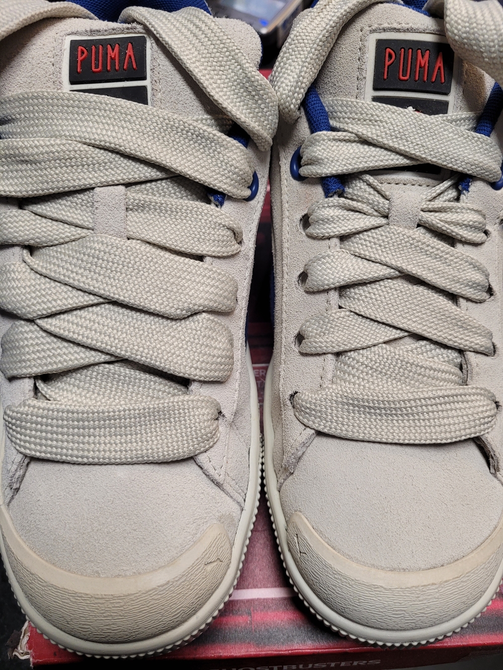 PUMA Men’s Beige Suede Casual Sneakers Ghostbuster Display Item